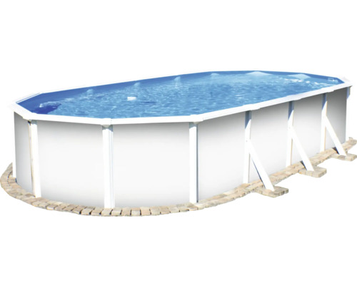 Piscine ovale à paroi en acier