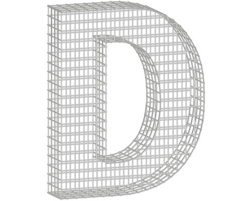 Forme de grille bellissa gabion lettre D 80 x 21 x 100 cm