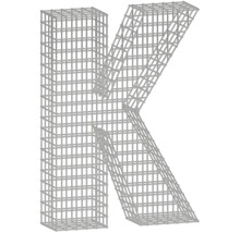 Forme de grille bellissa gabion lettre K 75 x 21 x 100 cm