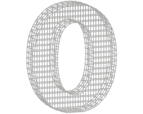 Forme de grille bellissa gabion lettre O 81,5 x 21 x 100 cm