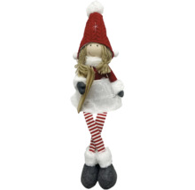 Figurine décorative de flocon de neige avec chapeau et skis