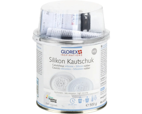 Silikon Kautschuk Formbaumasse hochviskos streichfähig 500 g Glorex Silikon Kautschuk zur Herstellung von Silikonformen, 500 Gramm