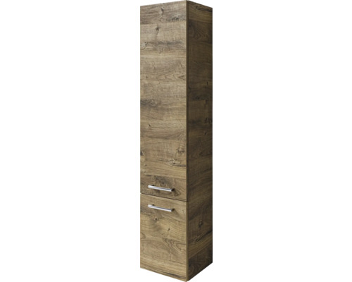 Armoire haute pelipal Napoli/Cavallino/Milano lxhxp 35x169x35 cm chêne ribbeck Armoire haute avec deux tiroirs en imitation bois pour la salle de bains