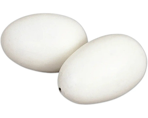 Nesteier KERBL Hühner eier aus Holz 2 St. weiss Nesteier KERBL Hühner eier aus Holz 2 St. weiss