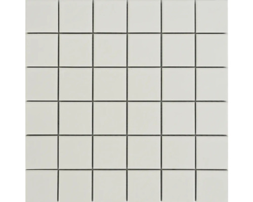 Mosaïque en céramique MIRAVA uni blanc mat lxLxe 29.8x29.8x0.5 cm Mosaïque avec motif carré