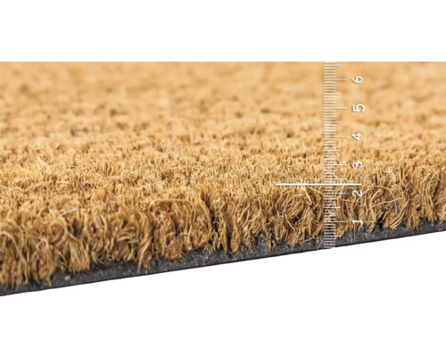 Paillasson en coco avec échelle de mesure pour déterminer l''épaisseur