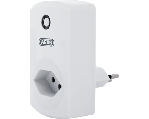 Weisse ABUS Smart Home Steckdose mit Stecker