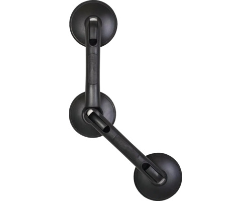 Poignée d'angle à ventouse RIDDER Assistent noir mat A0256010 Ventouse double pour le transport de matériaux