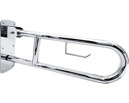 Barre d'appui RIDDER Assistent, chrome brillant A220100 Barre d''appui rabattable en métal chromé pour montage mural