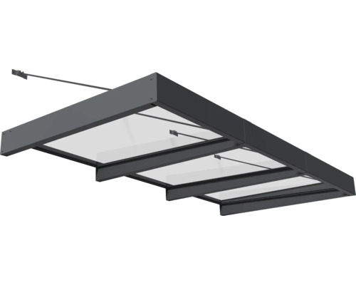 Auvent avec toit en verre