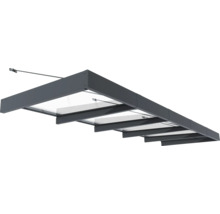 Auvent avec cadre en métal et panneaux transparents