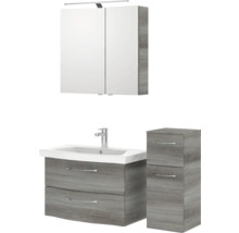 Badezimmermöbelset mit Waschtisch, Spiegelschrank und Seitenschrank