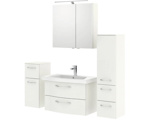 Ensemble de meubles de salle de bains pelipal Sunline 114 142 cm blanc 5 pièces SET-116-050