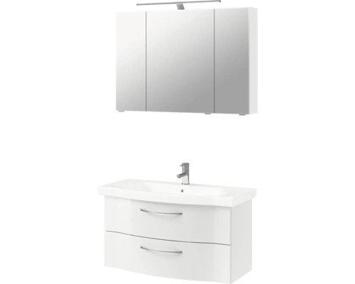 Ensemble de meubles de salle de bains pelipal Sunline 114 98 cm blanc 3 pièces SET-116-053