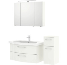 Ensemble de meubles de salle de bains avec meuble-lavabo, lavabo, armoire de toilette et meuble bas