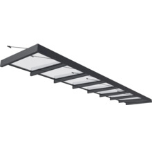 Marquise avec plaques de verre