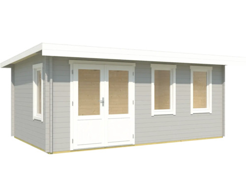 Abri de jardin en bois avec double porte et fenêtres