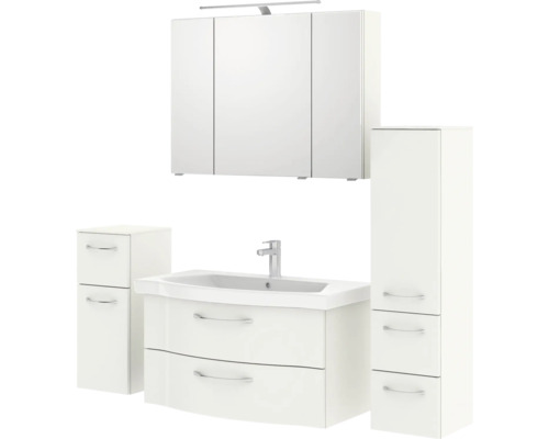 Ensemble de meubles de salle de bains pelipal Sunline 114 158 cm blanc 5 pièces SET-116-062