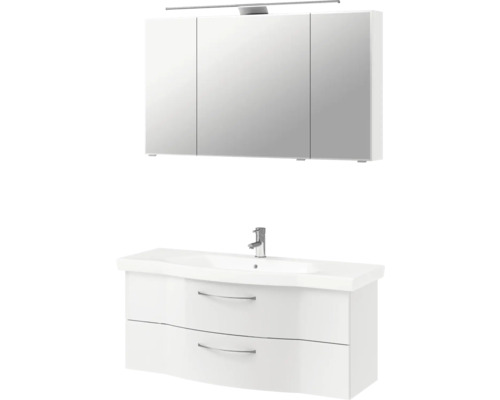 Ensemble de meubles de salle de bains pelipal Sunline 114 122 cm blanc 3 pièces SET-116-065