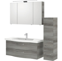 Badezimmer Set mit Waschtisch, Spiegelschrank und Hochschrank