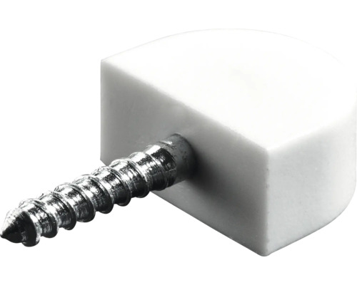 Taquet avec tige vissée plastique blanc 50 pièces Protection d''angle en plastique avec vis