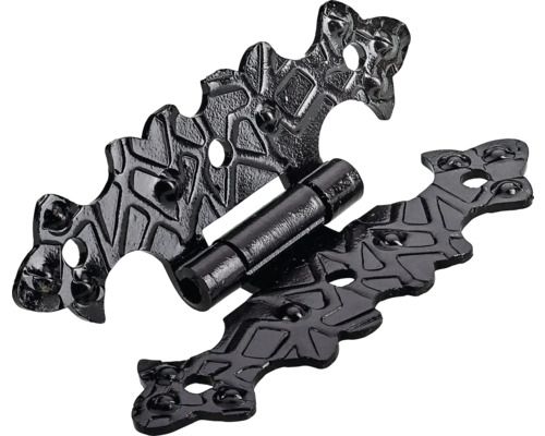 Scharnier 69 x 38 x 1,5 mm Stahl antik 5 Stück Zierband von Torbandbeschlag
