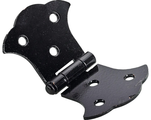 Scharnier 50 x 82 x 1,8 mm Stahl antik 5 Stück Scharnier mit Zierform für Türen und Möbel