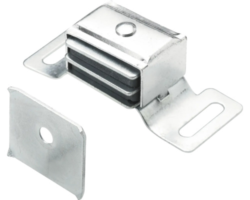 Magnetschnäpper 63 x 25,5 x 19,5 mm verzinkt 5 Stück Türverschluss mit Gegenplatte aus Metall