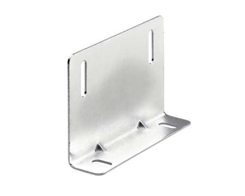 Equerre d''assemblage en métal avec trous oblongs et perçages