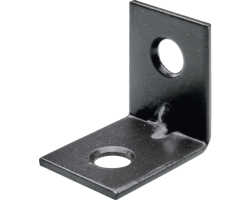 Équerre de chaise 20 x 20 mm acier gunmetal 25 pièces Equerre de fixation avec trous