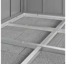 Construction de sol avec cadre en aluminium et plaques de sol