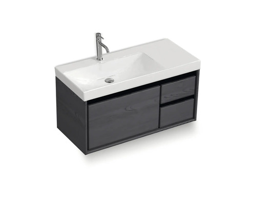 Meuble sous-lavabo avec lavabo et deux tiroirs