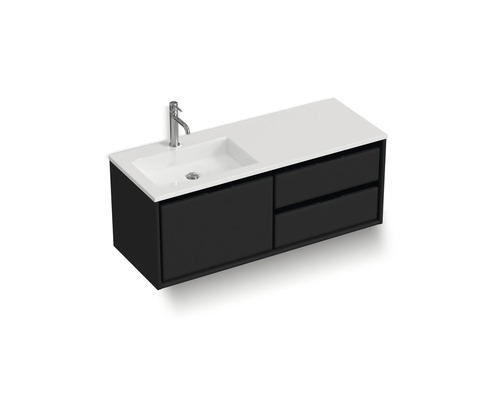 Meuble sous-vasque avec lavabo, robinetterie et tiroirs