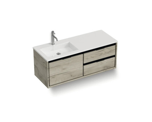 Meuble-lavabo avec lavabo, robinet et quatre tiroirs