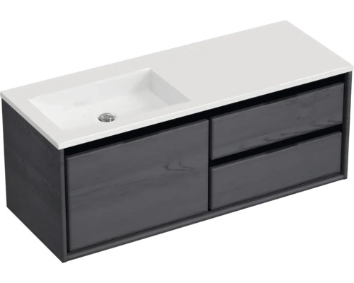 Meuble sous-lavabo avec deux tiroirs et lavabo