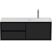 Waschbecken mit Unterschrank Sanox LOFT BxHxT 120.5x47x45.5 cm Frontfarbe schwarz matt 84748932