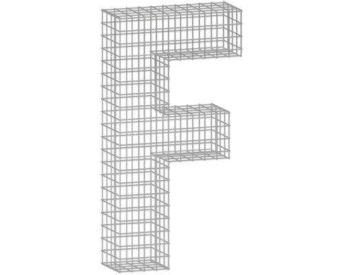 Forme de grille bellissa gabion lettre F 55 x 21 x 100 cm