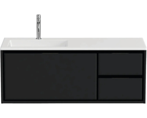 Meuble-lavabo avec meuble sous-vasque, robinetterie et tiroirs