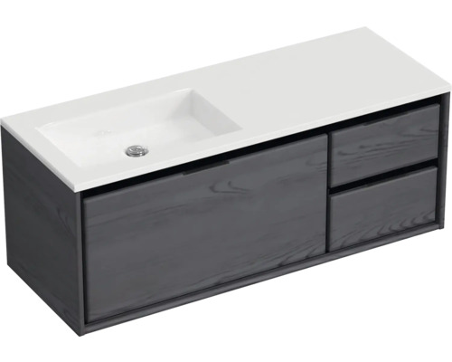 Meuble sous-lavabo avec lavabo et deux tiroirs