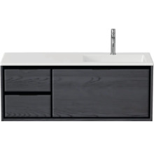 Waschbecken mit Unterschrank Sanox LOFT BxHxT 120.5x47x45.5 cm Frontfarbe black oak 84749749