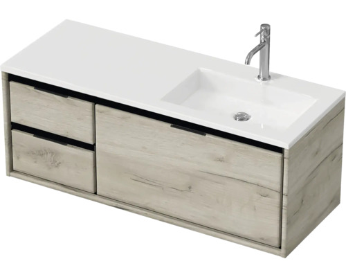 Combinaison de lavabo avec vasque, meuble sous-vasque et tiroirs