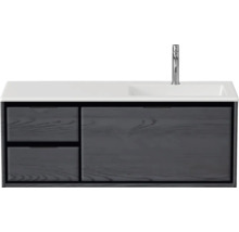 Waschbecken mit Unterschrank Sanox LOFT BxHxT 120.5x47x45.5 cm Frontfarbe black oak 84749949