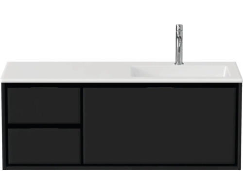 Lavabo avec meuble bas Sanox LOFT lxhxp 120.5x47x45.5 cm couleur de façade noir mat 84749932 Lavabo avec meuble bas Sanox LOFT lxhxp 120.5x47x45.5 cm couleur de façade noir mat 84749932