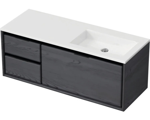 Meuble sous-lavabo avec tiroirs et vasque à poser