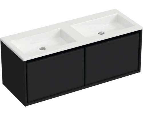 Meuble sous-lavabo avec deux lavabos