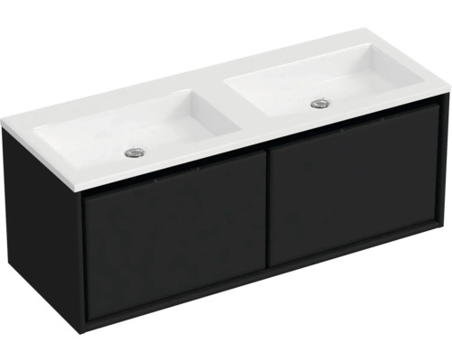 Meuble sous-lavabo avec deux lavabos