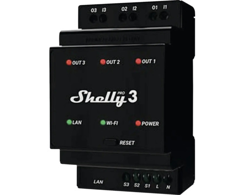 Shelly Pro 3 Contrôleur domotique intelligent