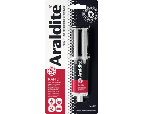 Colle Araldite Rapide en seringue, 2x12 ml-0