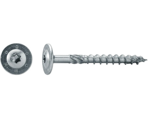 JD Plus Konstruktionsschraube Tellerkopf mit I-Stern 8 x 240 mm galvanisch verzinkt 50 Stück
