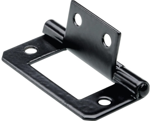 Lamellentürscharnier 38x20mm Stahl schwarz 25 Stück Ein einzelnes Einbohrband aus Metall